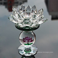 Crystal Glass Lotus Candle Holder for Home Wedding Decoration